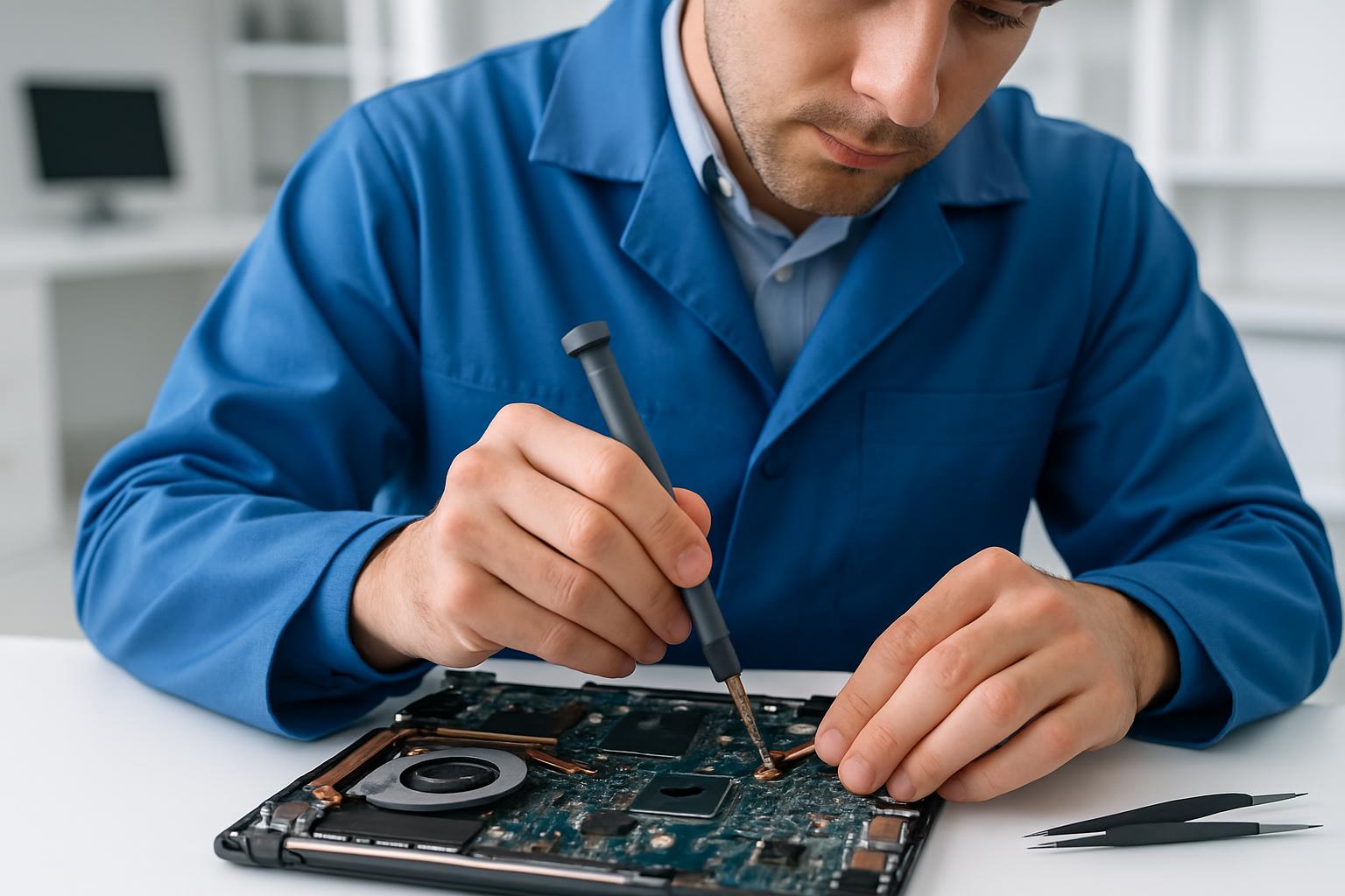 Technician working